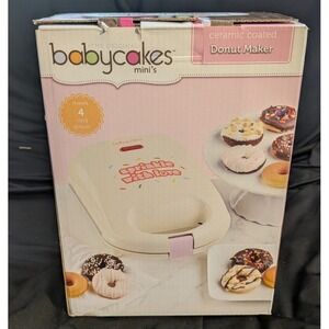 Babycakes mini's White Ceramic Coated Donut Maker Sprinkle with Love
